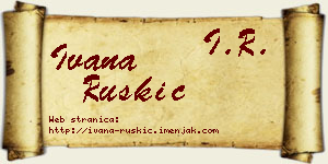 Ivana Ruškić vizit kartica